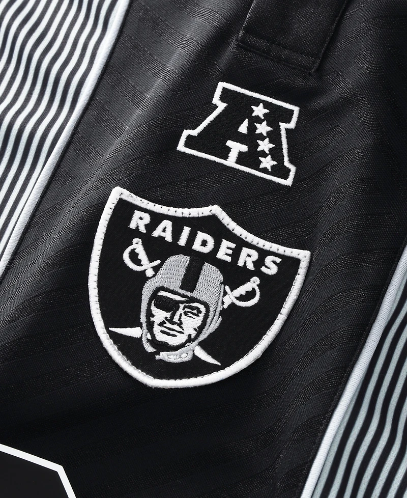 Fanatics Big Boys and Girls Silver/Black Las Vegas Raiders Football x Football Collared Fan Top