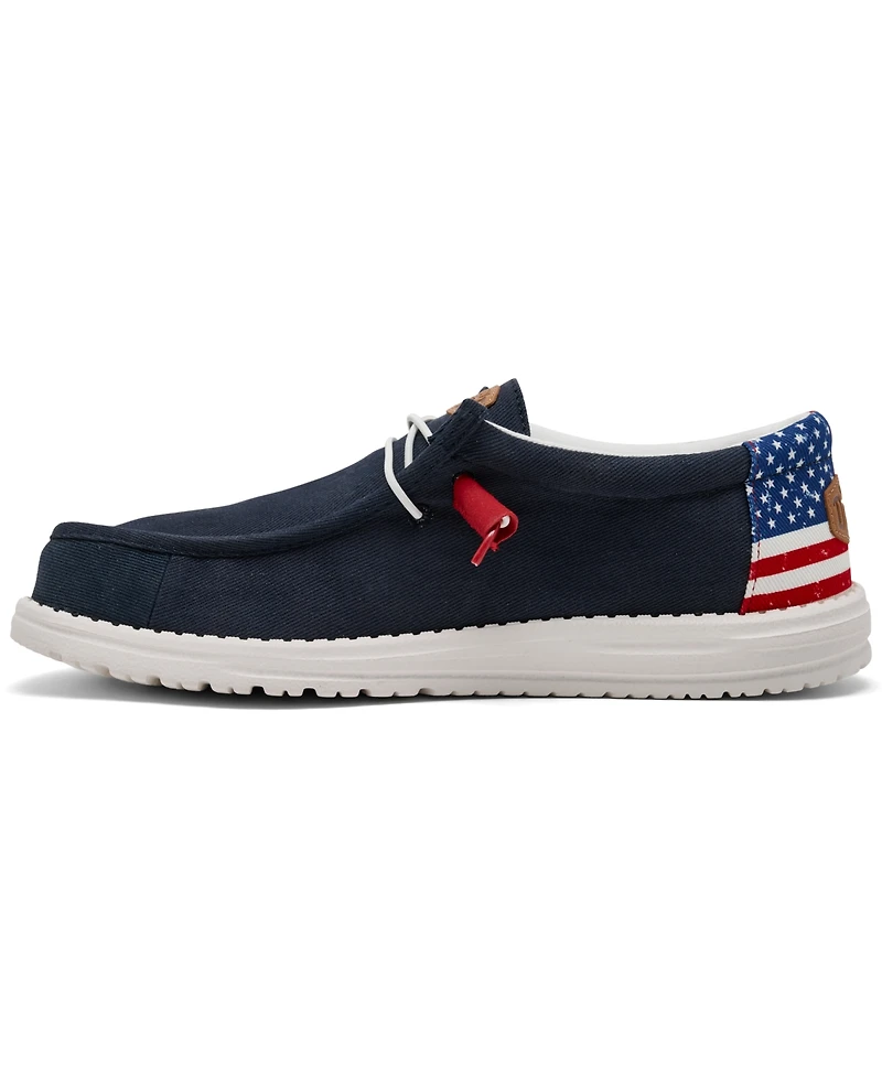 Hey Dude Men's Wally Americana Lifestyle Moccasin Loafers from Finish Line