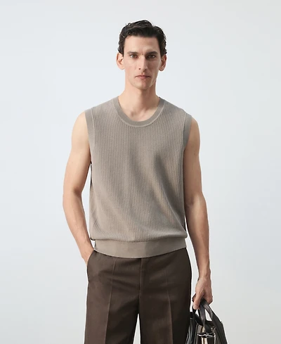 Mango Men's Fine-Knit Vest