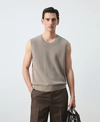 Mango Men's Fine-Knit Vest
