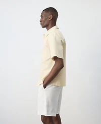 Mango Men's Regular-Fit Cotton-Linen-Blend Shirt