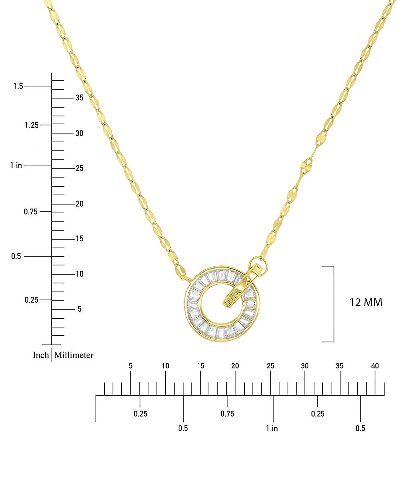 Macy's 14k Gold Over Sterling Silver Cubic Zirconia Intertwined Circles Necklace