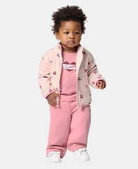 Tommy Hilfiger Baby Girls' Long-Sleeve Jacket, T-Shirt and Pants, 3-Piece Set