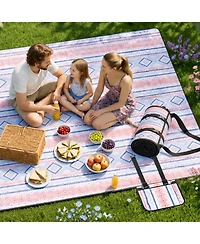 Piscifun Large Waterproof Sandproof 5 Layer Picnic Blanket Portable Foldable Outdoor Mat With Carry Strap