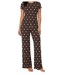 Sincerely Jules Women's Ribbed Scoop Neck & Pants, 2-Piece Pajama Set