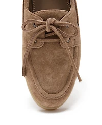Reiss Women's Lola Suede Flat Boat Shoes