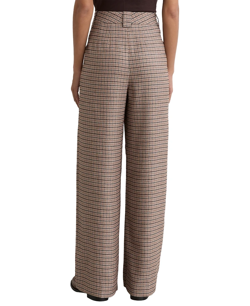 Reiss Women's River Wide-Leg Pleated Trousers