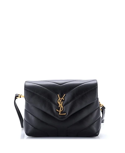 Pre-Owned Saint Laurent Toy Loulou Shoulder Bag Matelasse Chevron Leather