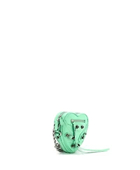Pre-Owned Balenciaga Mini Le Cagole Giant Studs Heart Chain Bag Leather