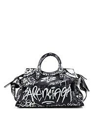 Pre-Owned Balenciaga Medium Neo Cagole Graffiti City Bag Leather