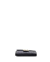 Pre-Owned Gucci Mini Pearly Gg Marmont Chain Wallet Matelasse Leather