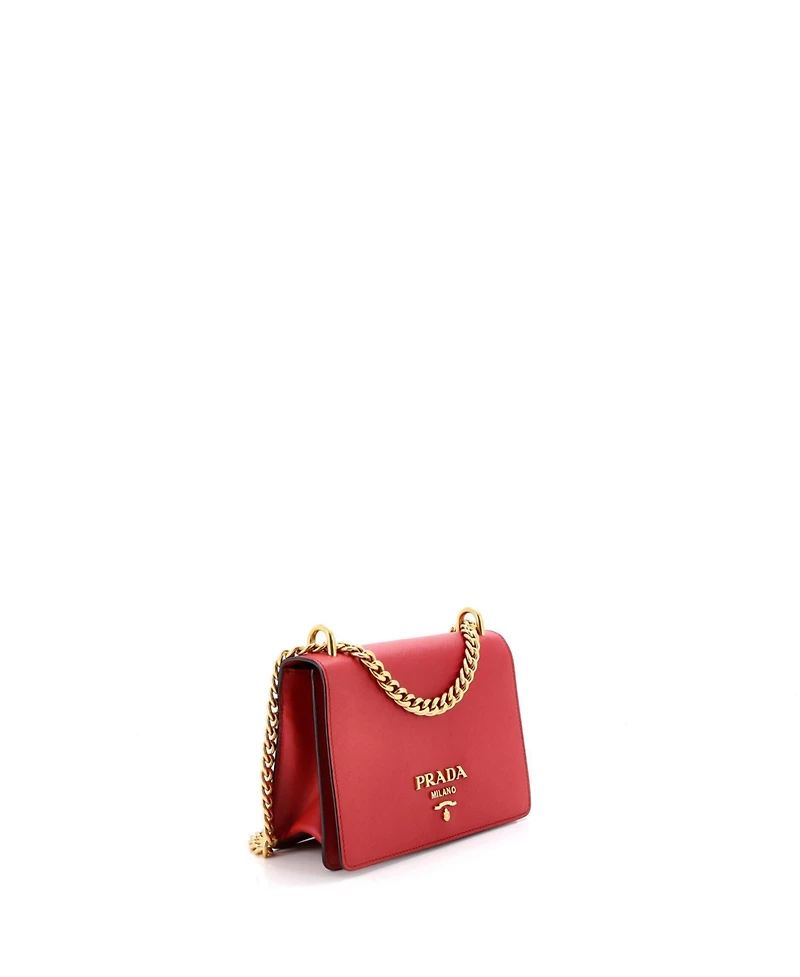Pre-Owned Prada Small Chain Flap Bag Saffiano Leather