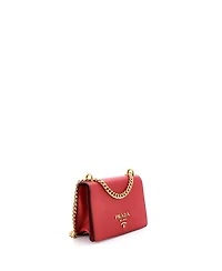 Pre-Owned Prada Small Chain Flap Bag Saffiano Leather