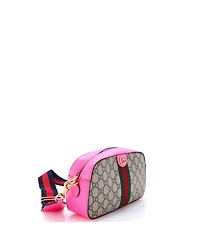 Pre-Owned Gucci Small Ophidia Convertible Camera Bag Gg Coated Canvas with Leather