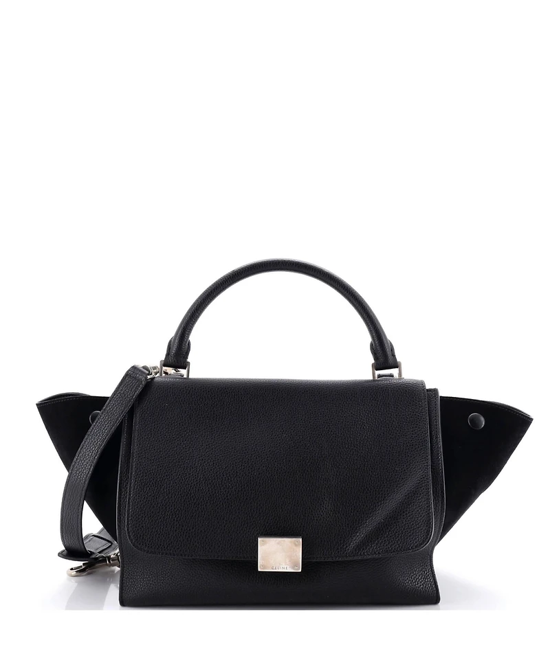 Pre-Owned Celine Small Tricolor Trapeze Bag Leather
