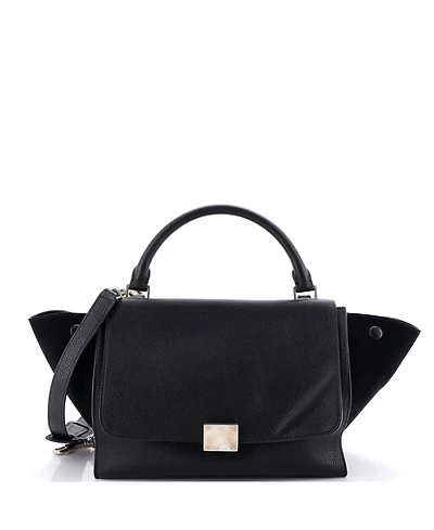 Pre-Owned Celine Small Tricolor Trapeze Bag Leather