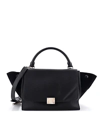 Pre-Owned Celine Small Tricolor Trapeze Bag Leather