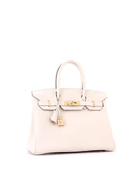 Pre-Owned Hermes Birkin 30 Handbag Light Togo with Gold Hardware