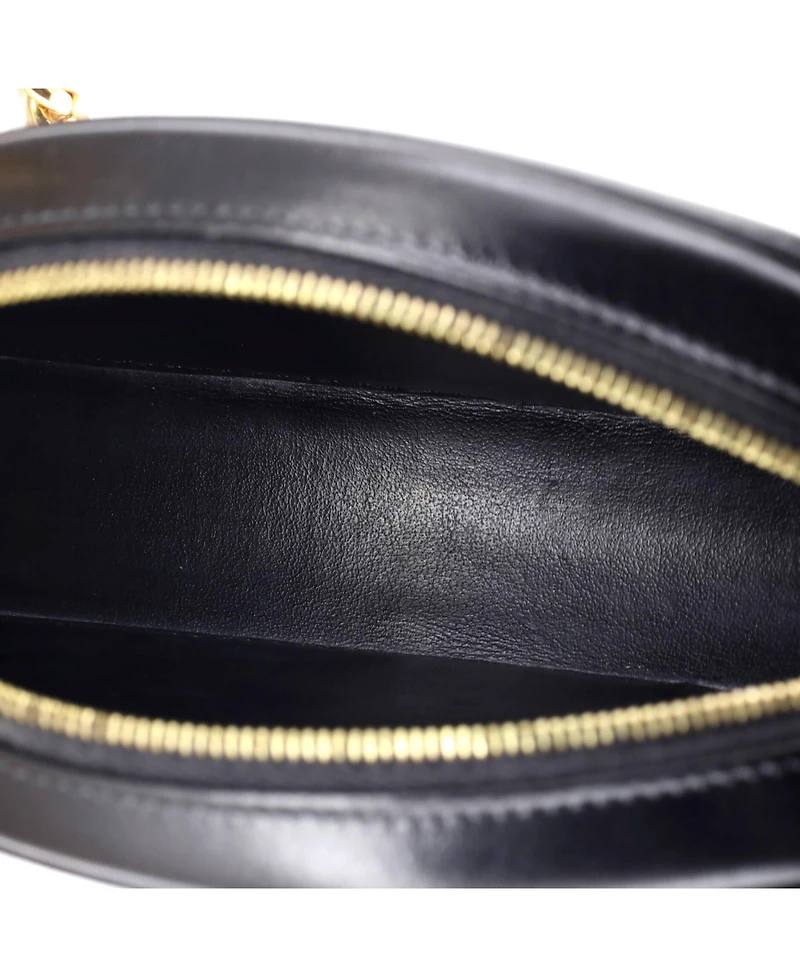 Pre-Owned Celine Triomphe Oval Chain Crossbody Bag Velvet and Leather