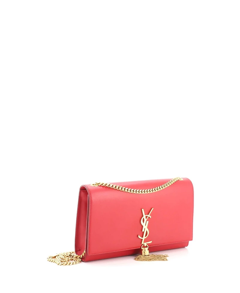 Pre-Owned Saint Laurent Medium Classic Monogram Tassel Crossbody Bag Leather