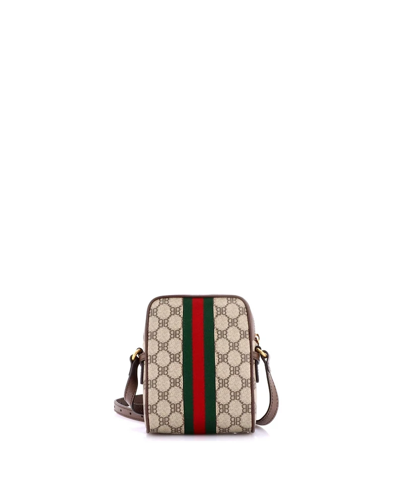 Pre-Owned Balenciaga Mini x Gucci The Hacker Project Zip Messenger Bag Bb Coated Canvas