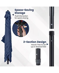Gouun 5 Ft Patio Square Market Table Umbrella with 4 Sturdy Ribs