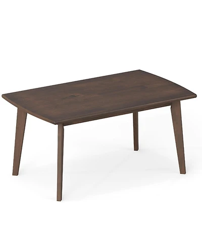 Sugift Solid Wood Modern Center Table with Tapered Legs 34.5in