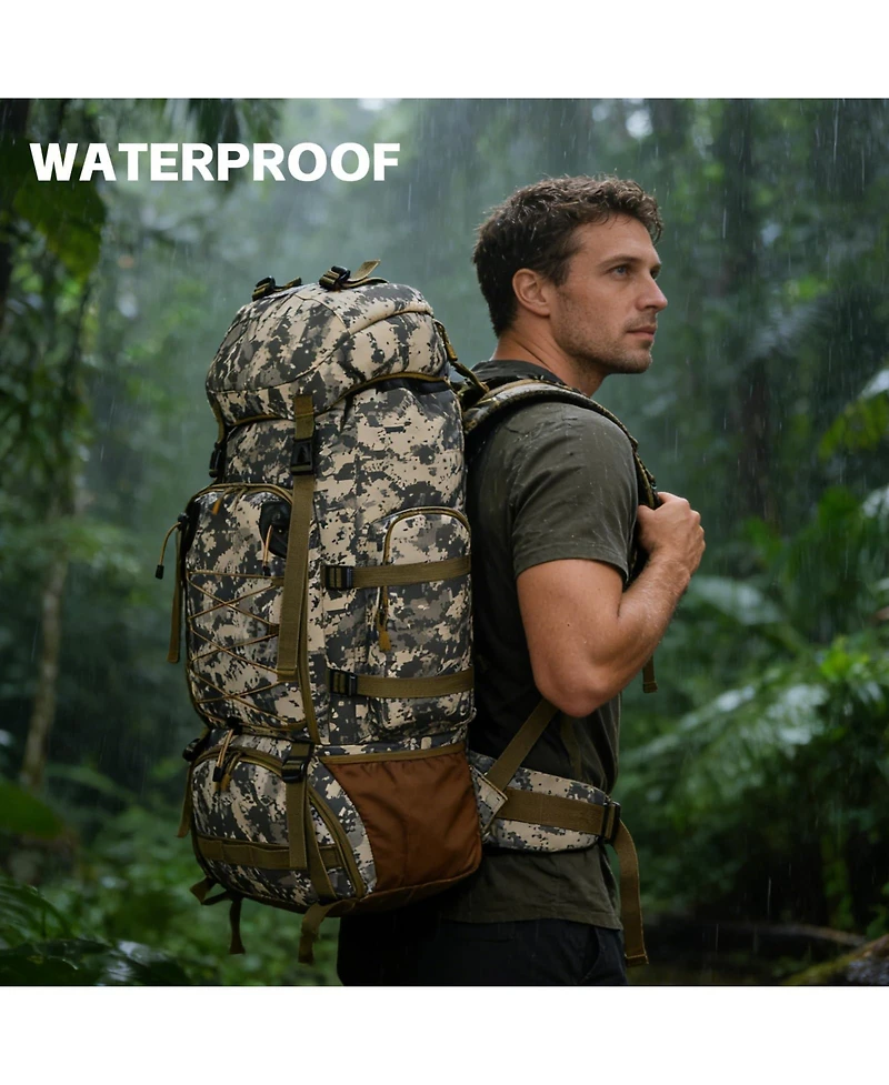 Piscifun Waterproof Lightweight Molle Tactical Backpack Large Capacity Outdoor Hiking Camping Rucksack