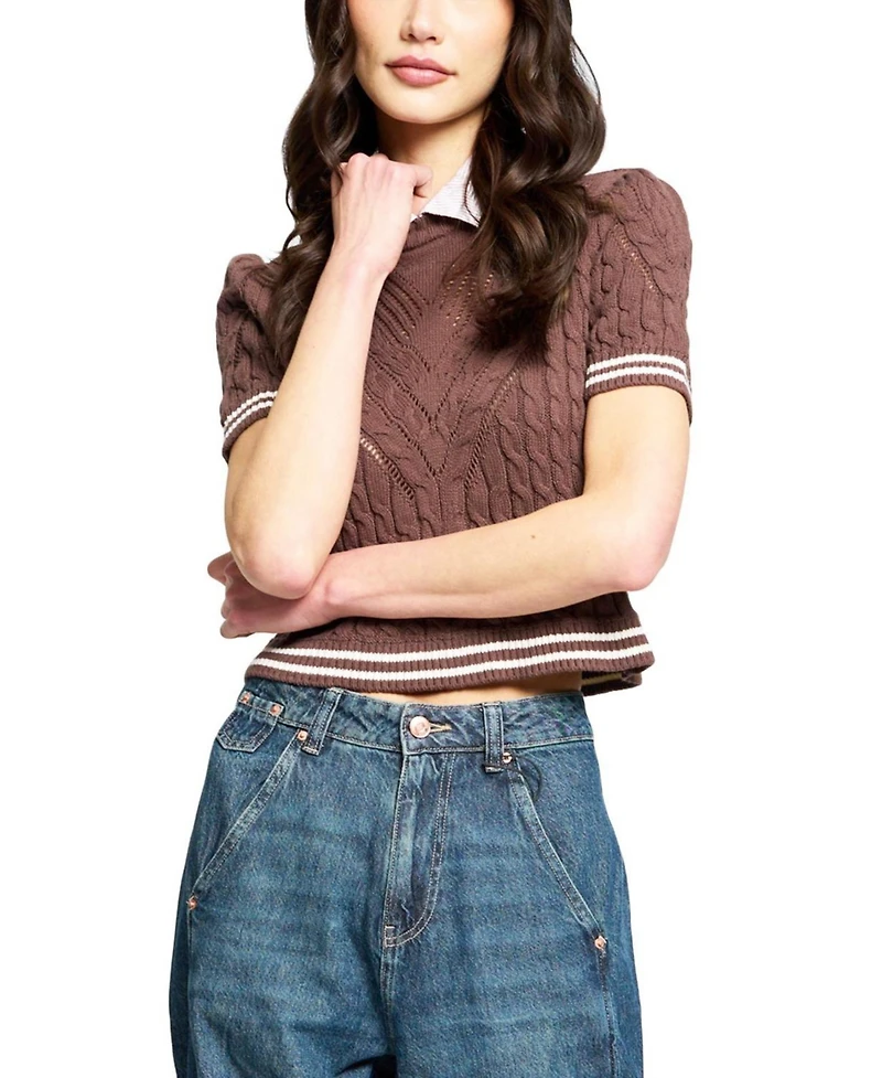 Central Park West Women's Birch Cable Mitered Twofor