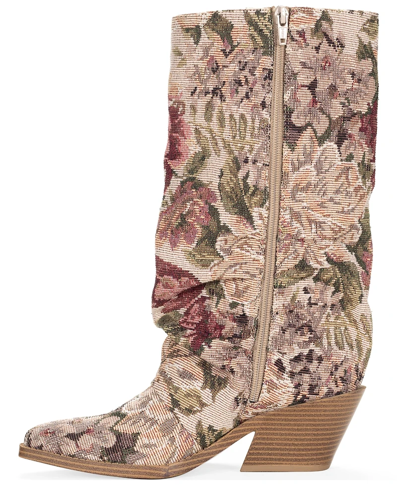 Wild Pair Women's Piippa Floral Tapestry Slouch Mid-Shaft Western Boots, Macy's Exclusive