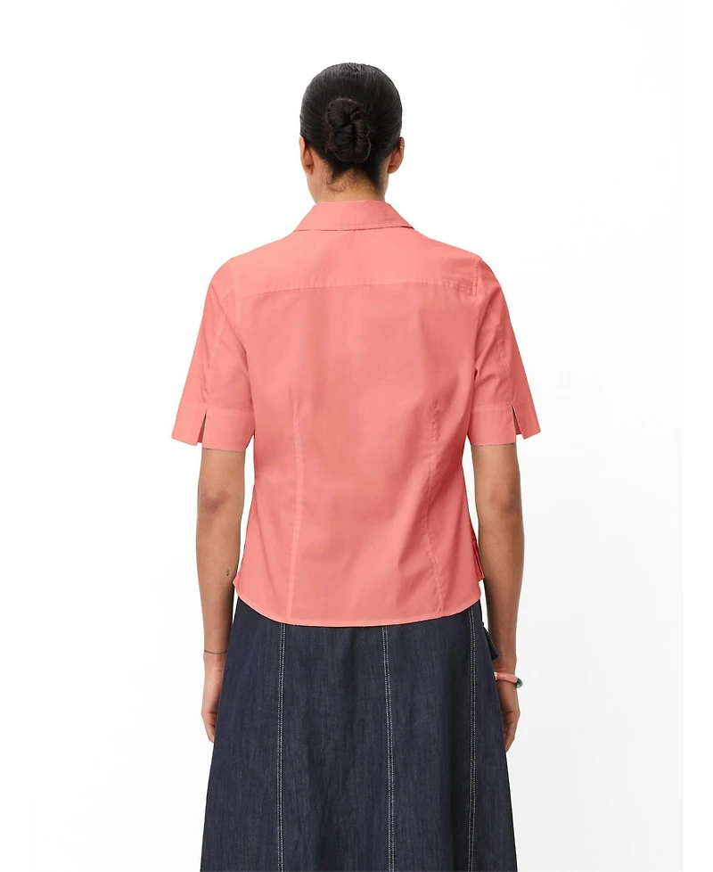 Masai Copenhagen Women's Maiven Boxy Button-Up Short-Sleeve Cotton-Blend Shirt