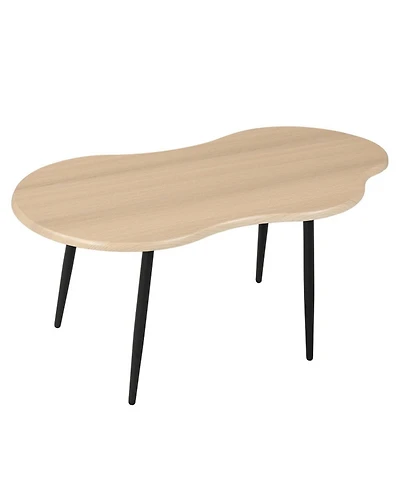 Sugift 39.5 in Cloud Shape Center Table with Metal Frame