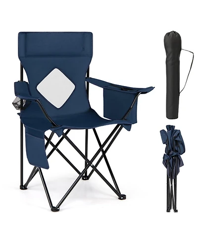 Hongge Folding Camping Chair with Breathable Mesh Backrest