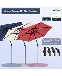 Yescom 7.5Feet Portable Patio Table Umbrella with Tilt 3piece Deck Shade for 250th National Anniversary Celebration Decor Ornament