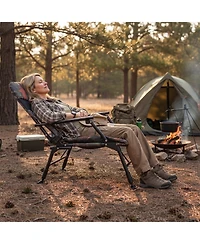 Hongge Oversized Folding Fishing Chair with 9-Level Backrest
