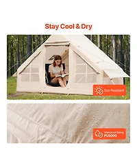 Hongge Inflatable 3 to 5 Person Camping Tent with Stove Jack