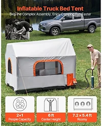 Hongge Inflatable Truck Bed Tent for 5.5 to 8.0 feet Pickup Beds