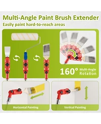 Xdovet Paint Roller Set includes extension pole, roller, tray, and multi-angle extension joint