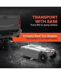 Camco 39005 Rhino Portable 28 Gallon Rv Waste Holding Tank with Hose and Accessories
