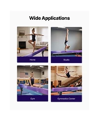 Hongge 8 ft Adjustable Gymnastics Balance Beam with 5 Heights