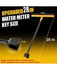 Xdovet Water Meter Key T-handle U-head Shut Off Tool Curb Valve