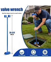 Xdovet Ball Valve Wrench Shut Off Tool Water Key Control Handle Heating Boiler Fire Hydrant