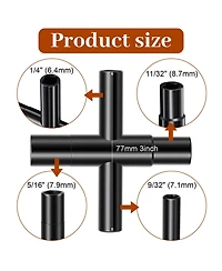 Xdovet 4 Way Sillcock Key Wrench Steel Utility Key Faucet Valve