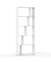 Sugift 5-Tier Modern Bookshelf with Open Back and 2 Anti-Tipping Kits