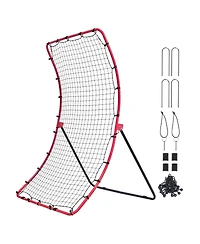 Hongge Adjustable-Angle Baseball PitchBack Rebounder Net 4 x 5.5 ft
