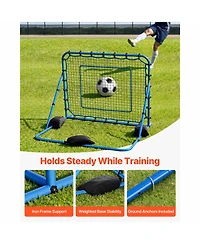 Hongge 5 x 4 ft Quick-Switch Angle Soccer Goal Rebounder Net