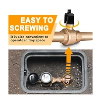 Xdovet Water Meter Key 4-Way Shut Off Wrench T-Handle Valve Tool