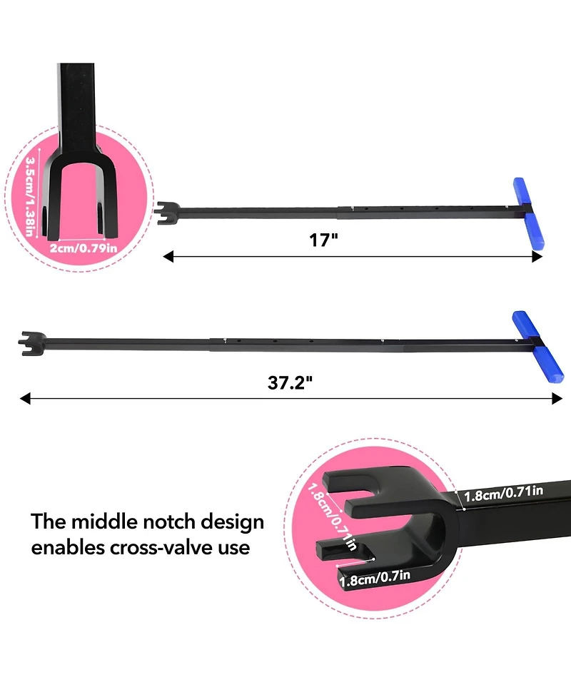 Xdovet Water Meter Key Adjustable Shut Off Tool 4 Way Valve