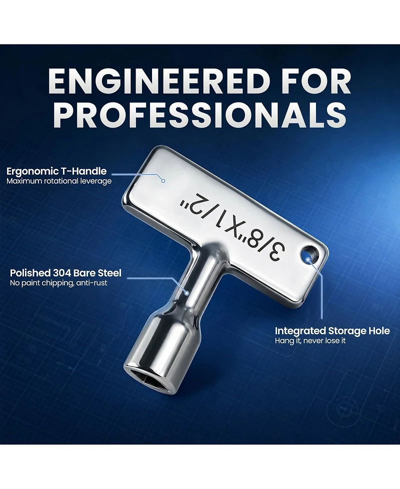 Xdovet Valve Key Stainless Steel Wrench
