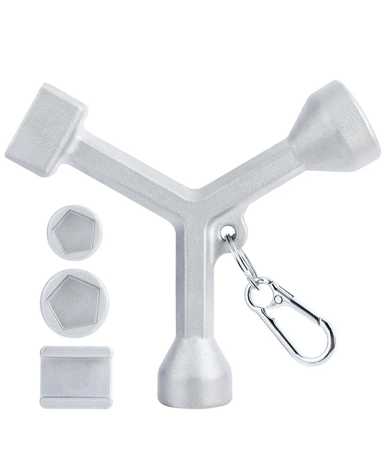 Xdovet 304 Stainless Steel Meter Curb Box Key Wrench Pentagon Bolts Pit Cover Water Valve Shut Off Tool